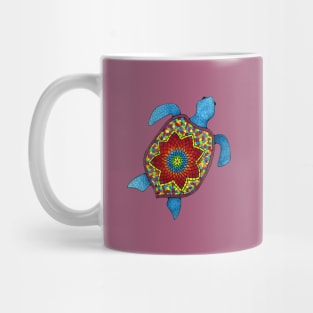 Turtley Awesome Mosaic Watercolor Turtle Mug